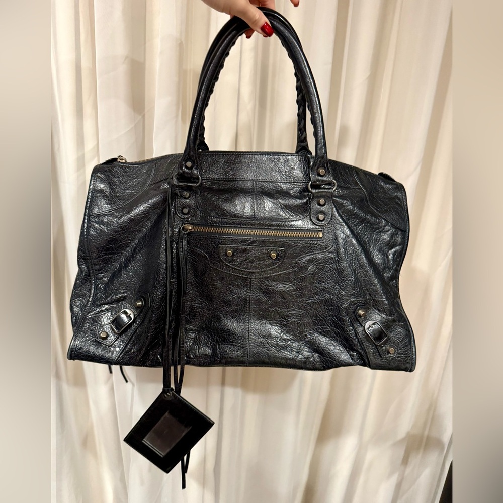 Balenciaga 2014 city work bag lamb skin